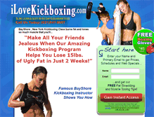 Tablet Screenshot of ilovekickboxingbayshoreny.com